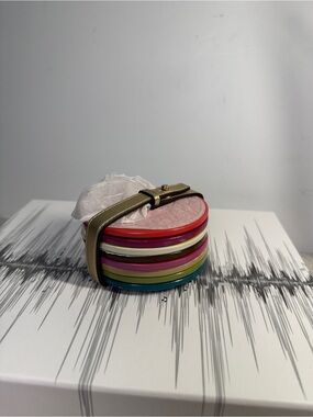 Coach rare set of 8 coasters legacy colors